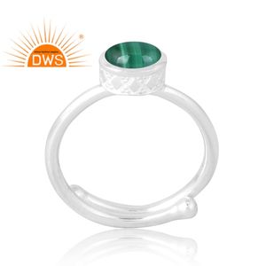 Meilleure vente 925 argent Sterling malachite naturelle bague de pierres précieuses bijoux personnalisés pour les femmes cadeau pour elle - Product Image 1