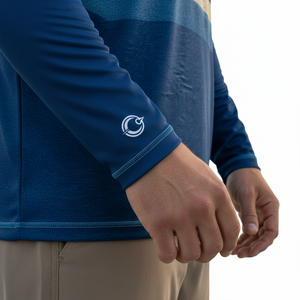 Men's Long Sleeve Quarter-<b>Zip</b> <b>Shirt</b> Custom Logo UPF 50+ Spandex/Polyester Quick Dry Fishing Infants Toddlers 180g Fabric Weight - Product Image 4