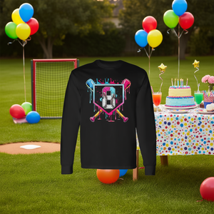 Maglietta a maniche lunghe per il 8° compleanno da ragazzo, con stampa baseball e ghiaccio, regalo promozionale - Product Image 3