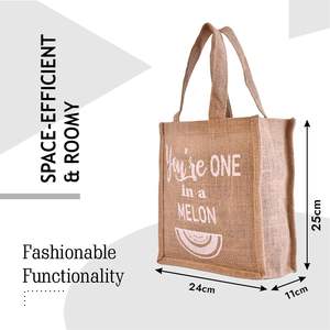 Custom Logo Printed Jute <b>Bags</b> Handmade Sacks Rectangle Shape With Handles Shopping Gift Wedding Occasion Top Prices By Suppliers - Product Image 5
