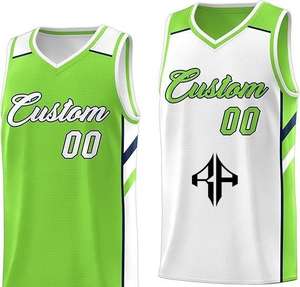 เสื้อบาสเก็ตบอลพิมพ์ซับลิเมชันของผู้ชายเสื้อ100% โพลีเอสเตอร์คุณภาพสูงออกแบบโลโก้ได้ตามต้องการจากแอตแลนติก - Product Image 1