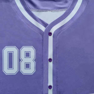 Camiseta de Béisbol Estampada Personalizada de Alta Calidad, Ropa Deportiva Transpirable que Absorbe la Humedad, Servicios OEM, Precio de Fábrica - Product Image 6