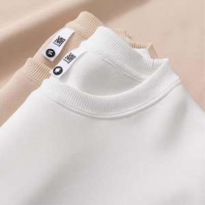 OEM Custom Logo <b>Black</b> Oversized Men's Crew Neck Sweatshirts <b>Black</b> Gray Long Sleeve Casual Pullover <b>Hoodies</b> - Product Image 5