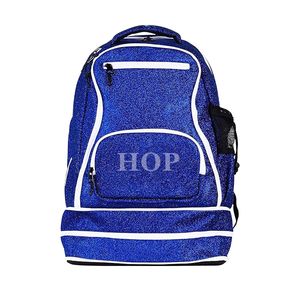 Sac à dos pour femmes avec étiquette personnalisée brillante et scintillante, sac à dos de cheerleading brillant pour les jeunes, léger, durable, sac à dos de sport - Product Image 1
