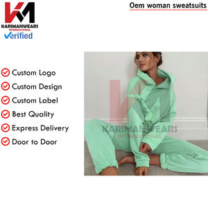 Conjunto deportivo de dos piezas de invierno para mujer, Sudadera con capucha sólida de gran tamaño, chándal, pantalones, ropa deportiva, ropa deportiva informal, chándales - Product Image 4