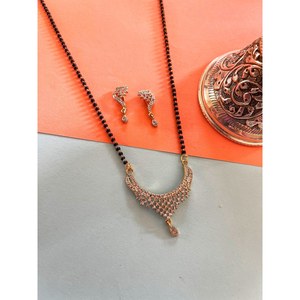 Single <b>Chain</b> Diamond Mangalsutra Fine Jewelry Set - Product Image 1