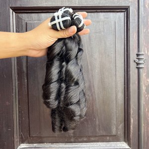 Cloudyhair เวียดนามนุ่มคุณภาพสูงดิบผมสีดําเด้งหยิกผ้าเครื่องคู่ดึงมัด - Product Image 3
