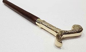 Bastón Redondo de Madera Maciza Hecho a Mano, Pulido, Decoración para el Hogar, Regalo con Diseño de Naturaleza Muerta, Artesanía para el Día del Padre - Product Image 3