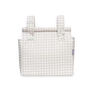 Mod. Sac à couches VICHY gris et blanc, sac de rangement fonctionnel - Product Image 1