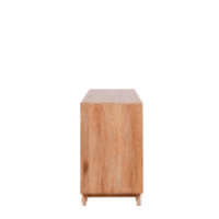 Buffet de style classique vintage de luxe, sculpté à la main, trois portes, en teck massif, provenant d'Indonésie, en acajou