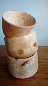 PERFECTA ARTESANÍA VERSÁTIL Tazón de masa de madera Hecho a mano para frutas o ensaladas Tazón de granja rústico vintage de alta calidad - Product Image 2