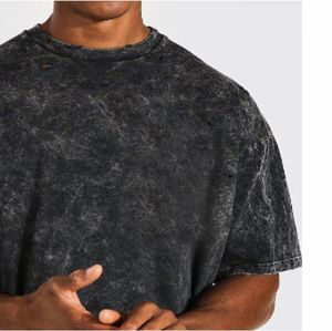 Camiseta para hombre Vintage Acid Wash T Shirt Custom Cut and Sew T Shirt 100% Cotton Graphic Printing Heavyweight Acid Washed - Product Image 4