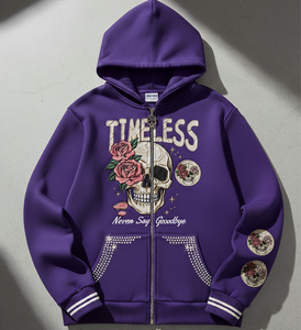 Sweat à capuche thermique streetwear vintage délavé à l'acide en molleton 100% coton lourd d'hiver personnalisé pour hommes - Product Image 1