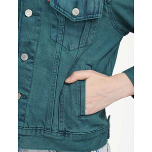 Chaqueta vaquera de manga larga para mujer, chaqueta vaquera para mujer, chaqueta vaquera lisa de Invierno para mujer - Product Image 5