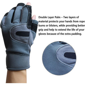 Gants de voile en cuir imperméable de qualité supérieure conçus pour un confort maximal adhérence supérieure et aventures de voile prolongées - Product Image 6