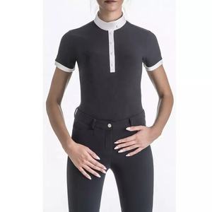 Vêtements équestres OEM de qualité supérieure, chemises équestres personnalisées à manches courtes, couche de Base d'équitation pour femmes - Product Image 1