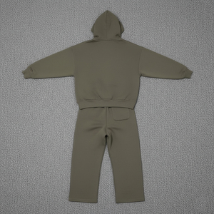 Conjunto Deportivo Personalizado al por Mayor, 100% Algodón, Felpa, Sudadera con Capucha y Cordón, Pantalones Deportivos, para Hombre, Peso Medio, Invierno, Estilo Hip Hop 2 - Product Image 2