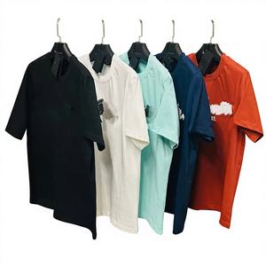 T-shirt Homme Grande Taille en Soie/Coton à Motif Animalier 300 Grammes Anti-Boulochage Manches Courtes Col Rond Décontracté Respirant Écologique OEM ODM - Product Image 1