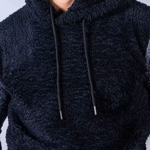 Sudadera con capucha Sherpa de lana para hombre de alta calidad con patrón sólido bordado Suministro directo de fábrica Estilo de invierno Tarifa al por mayor - Product Image 5