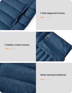 Veste Softshell légère pour homme Manteau d'hiver imperméable et léger doublé polaire avec 4 poches Coupe-vent - Product Image 5