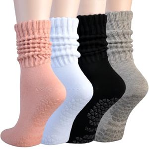 Chaussettes de sport mi-mollet en tricot côtelé, respirantes, antidérapantes, pour yoga et pilates, avec logo personnalisé sur le bord, collection Printemps - Product Image 1