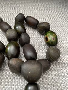 Collier de prière islamique classique en résine de haute qualité, perles ovales noires et vertes, bijoux religieux unisexes, cadeaux de fête - Product Image 4
