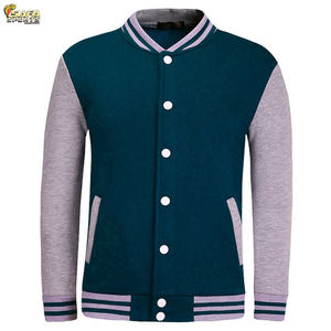 Chaquetas de béisbol universitarias de lana de alta calidad para hombre, soporte con logotipo personalizado bordado, PU de cuerno de cierre de botón, invierno, longitud larga, con capucha - Product Image 6