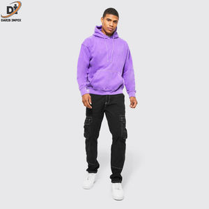 Sudadera con capucha de gran tamaño para hombre con logotipo personalizado French Terry Thick Heavyweight Winter Fleece 500/460/400 Gsm Drop Shoulder Print Hooded - Product Image 5