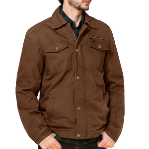 Comfortable Newly Arrived Cotton Breathable Long Sleeves <b>Canvas</b> Men's <b>Jackets</b> Man <b>Jackets</b> <b>Jacket</b> for man - Product Image 3