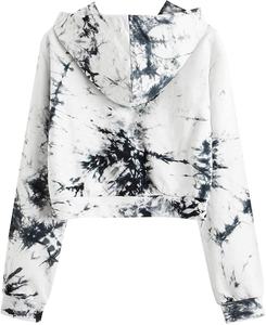 Haute qualité en détresse lavé à l'acide crop top sweats à capuche pull à manches longues personnalisé vintage sweats à capuche pull broderie - Product Image 6