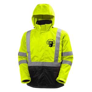 Chaqueta de seguridad reflectante de alta visibilidad para hombre, cazadora con capucha con cremallera, básica, de seguridad, reflectante, impermeable - Product Image 1