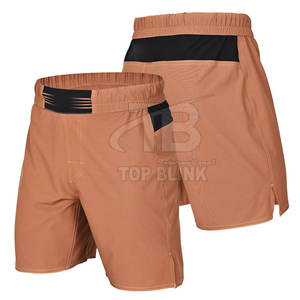 Pantalones cortos MMA de calidad superior de llegada caliente elástico de cintura media estilo deportivo patrón sólido venta en línea precio al por mayor - Product Image 1
