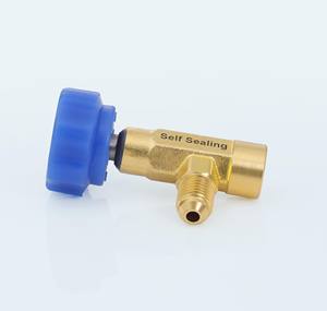 Válvula Autosellante de Hidrocarburos de Latón de Nueva Generación 7/16 20 SAE 45 Grados 800PSI R290 R600a Herramienta de Carga de Refrigerante BBHCV NG - Product Image 5