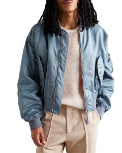 Veste bomber en toile d'hiver pour homme de haute qualité avec logo personnalisé, col montant, style basketball - Product Image 1