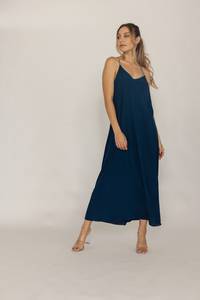 Robe Maxi pour femmes arty à col en V et manches longues personnalisée Robe ethnique de luxe à imprimé floral pour femmes en coton indien - Product Image 6