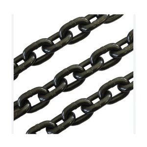 Chaînes à maillons épais G80 6mm 7mm 8mm 10mm 19mm en acier allié, finition noire, galvanisées, robustes, pour convoyeurs, chaînes soudées - Product Image 3