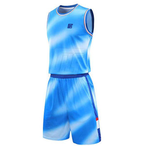 ชุดบาสเก็ตบอลทีมเสื้อทีมและกางเกงขาสั้นชุดบาสเก็ตบอลสีตามสั่ง - Product Image 2