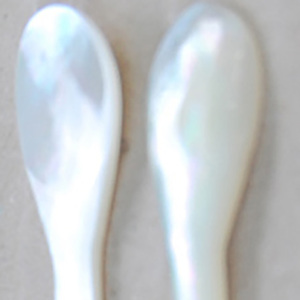 SEASHELL JEWELRY Small Ice Cream <b>Spoon</b> and Fork Set for Weddings and Caviar <b>Serving</b> - Product Image 2