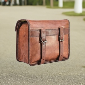 Handmade da xe máy & xe đạp Túi hành lý thực tế 2 Side Panniers với dây đai điều chỉnh cho xe đạp chủ sở hữu sản xuất tại Ấn Độ - Product Image 3