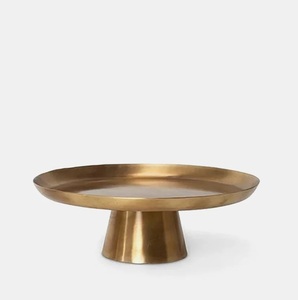 ที่วางเค้กทองเหลืองพร้อมแปรงสีทองสำหรับงานเลี้ยงวันเกิดตกแต่งโต๊ะงานฝีมือ - Product Image 1