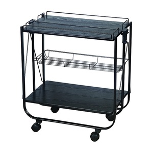 Black Metal Bar Cart Bar Serving Moving <b>Trolly</b> Kitchen Hotel Drink Rack Bar Cart <b>Trolly</b> Decorative <b>Trolly</b> With Coaster - Product Image 2