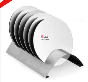 Dessous de verre fantaisie en acier inoxydable en forme de triangle fini argenté pour restaurant et bar d'hôtel - Product Image 4