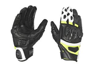 Guantes de Motocicleta Unisex de Cuero Blanco Genuino, Guantes Negros para Carreras, Protección para Motociclismo, Verano, Esquí, Uso Casual - Product Image 3
