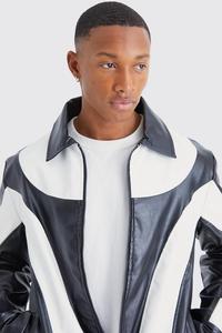 แจ็กเก็ตบอมเบอร์หนังวัวแท้สำหรับผู้ชายแจ็คเก็ตหนังแท้สีดำและสีขาวสำหรับผู้ชายแจ็คเก็ตหนังวัวสไตล์พรีเมี่ยมสำหรับผู้ชาย - Product Image 3