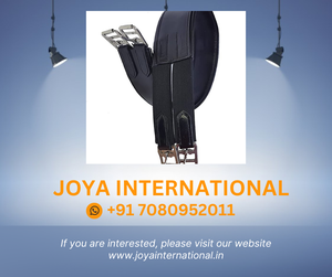 Cincha Inglesa Lussoro para Caballo, Cincha de Cuero Negra Multiusos, 100% Cuero - Product Image 2