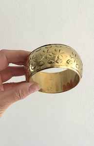 กำไลข้อมือทองเหลืองดิบ MS Handicraft รุ่น Ms-wc-001 ขนาด 69 มม. แบบฝังลายช่อง ดีไซน์ทันสมัย ทำมือ - Product Image 2