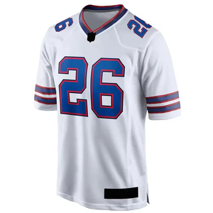 Ventes en gros d'uniformes de football à manches courtes respirants personnalisés, maillots de football américain de haute qualité, usine - Product Image 1
