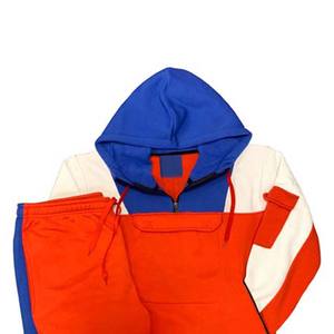 Chándal de chándal para hombre, ropa deportiva de entrenamiento de gran tamaño, pantalones con capucha de algodón, conjunto de dos piezas, chándal de invierno para hombre - Product Image 2