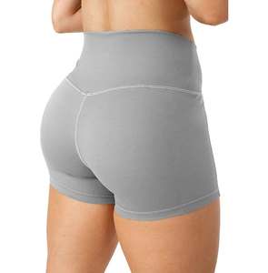 Leggings de yoga XXL à la cheville pour femmes Short d'entraînement croisé élastique taille haute avec motif solide de levage de la hanche - Product Image 6