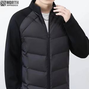 Haute qualité unisexe Slim Fit matelassé doudoune imperméable Nylon enduit coton toile décontracté hiver Style fermeture éclair hommes veste - Product Image 1